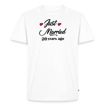 20-years - T-shirt Premium bio Homme - blanc - Devant - Nico (187cm)