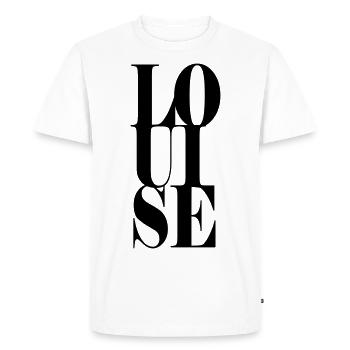 Louise Nom Prénom Police moderne Word Art - T-shirt Premium bio Homme - blanc - Devant - Nico (187cm)