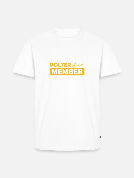 polter member official - Männer Premium Bio T-Shirt - Weiß