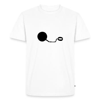 boulet chaine1 drag - T-shirt Premium bio Homme - blanc - Devant - Nico (187cm)