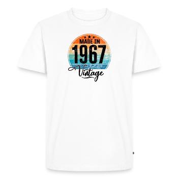 Vintage Fabriqué en 1967 Année de naissance 1967 Anniversaire - T-shirt Premium bio Homme - blanc - Devant - Nico (187cm)