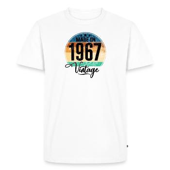 Vintage Fabriqué en 1967 Année de naissance 1967 Anniversaire - T-shirt Premium bio Homme - blanc - Devant - Nico (187cm)