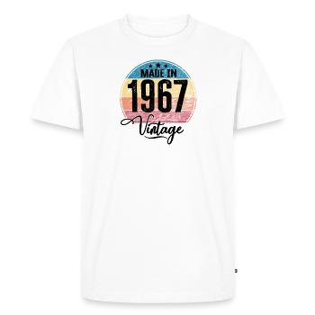 Vintage Fabriqué en 1967 Année de naissance 1967 Anniversaire - T-shirt Premium bio Homme - blanc - Devant - Nico (187cm)