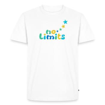 No limits Blue-Green - Men's Premium Organic T-Shirt - white - Front - Nico (187cm)