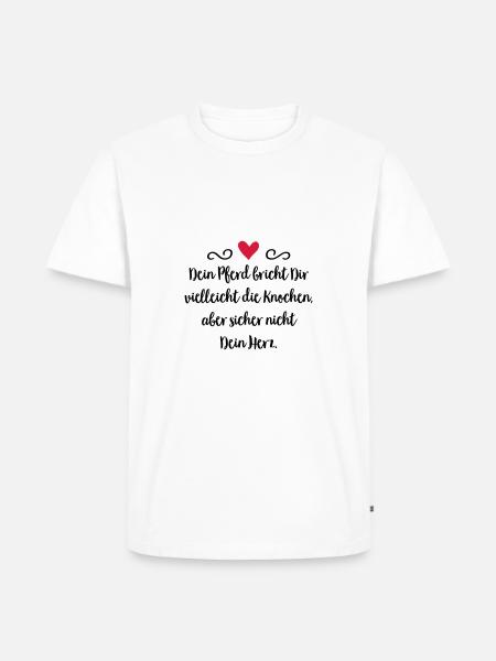Pferd - Männer Premium Bio T-Shirt - Weiß