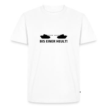 Bis einer heult - Männer Premium Bio T-Shirt - Weiß - Vorne - Nico (187cm)