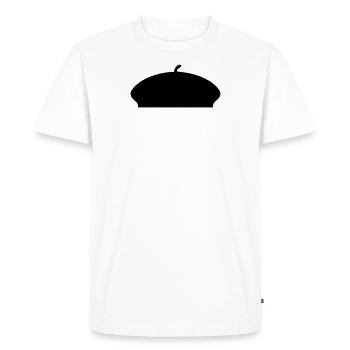 Béret French Hat - T-shirt Premium bio Homme - blanc - Devant - Nico (187cm)