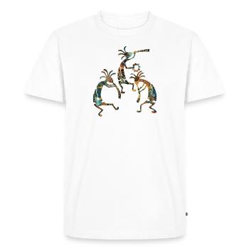 Native Americans - Cokopelli Musicans Trio 3 - T-shirt Premium bio Homme - blanc - Devant - Nico (187cm)