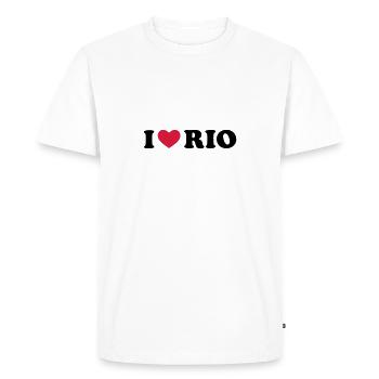 rio de janeiro - T-shirt Premium bio Homme - blanc - Devant - Nico (187cm)