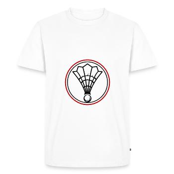 Équipe de symboles de badminton - T-shirt Premium bio Homme - blanc - Devant - Nico (187cm)