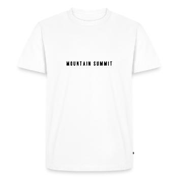 Mountain Summit - Men's Premium Organic T-Shirt - white - Front - Nico (187cm)