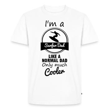 père surf surf papa Surfer père papa - T-shirt Premium bio Homme - blanc - Devant - Nico (187cm)