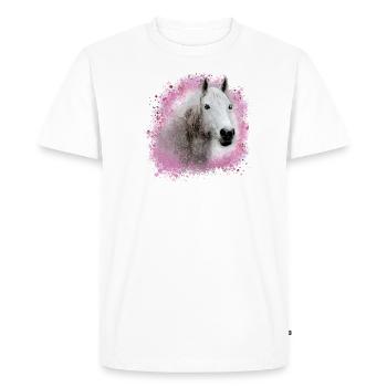 horse,mold,graffiti,painting,white horse, - Men's Premium Organic T-Shirt - white - Front - Nico (187cm)