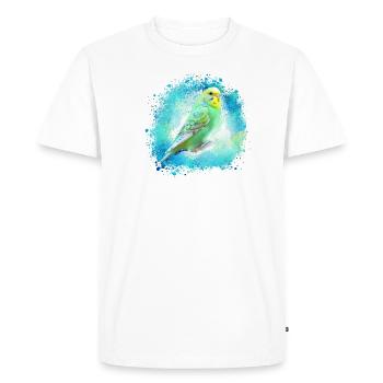 canary, graffiti, bird, painting, colorful - Men's Premium Organic T-Shirt - white - Front - Nico (187cm)