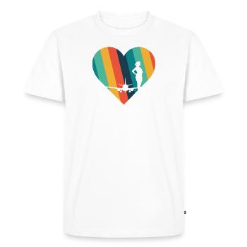 Hôtesse de l’air Hôtesse de l’air - T-shirt Premium bio Homme - blanc - Devant - Nico (187cm)