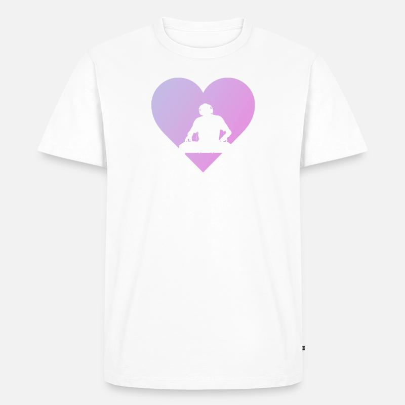 DJ Techno Djing - Männer Premium Bio T-Shirt - Weiß