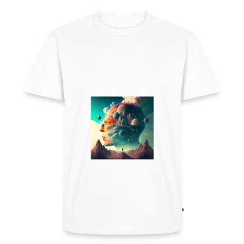 la tête pleine - T-shirt Premium bio Homme - blanc - Devant - Nico (187cm)