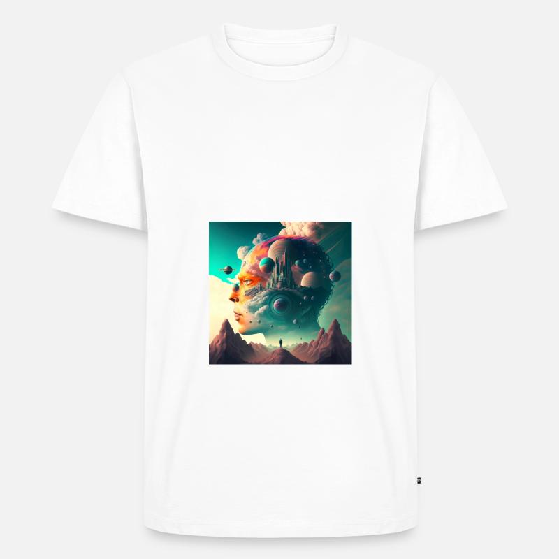 Kopf voll - Männer Premium Bio T-Shirt - Weiß