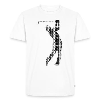 Golfeur golf golf sport - T-shirt Premium bio Homme - blanc - Devant - Nico (187cm)