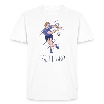 Padel bro pade tennis padeltennis - Men's Premium Organic T-Shirt - white - Front - Nico (187cm)