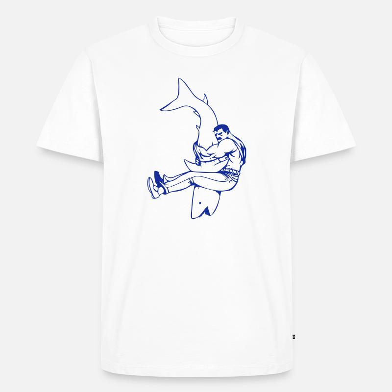 sharkcheck - Männer Premium Bio T-Shirt - undefined
