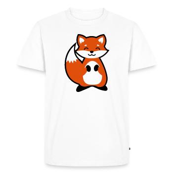 Enfant animal mignon idée cadeau Fox - T-shirt Premium bio Homme - blanc - Devant - Nico (187cm)