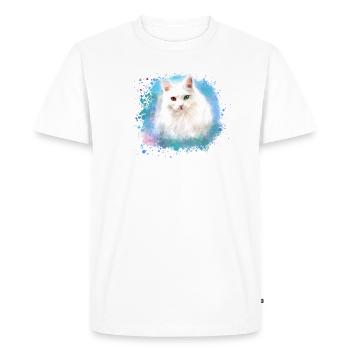 Chat persan, chat, ragdoll, chat siam - T-shirt Premium bio Homme - blanc - Devant - Nico (187cm)