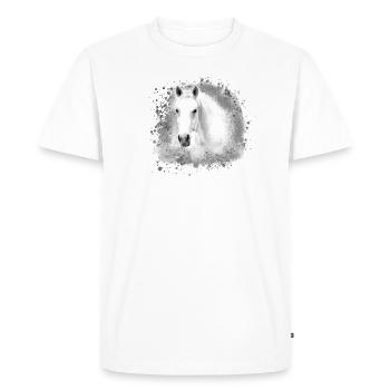Moisissure, cheval, cheval blanc, graffiti, haflinger - T-shirt Premium bio Homme - blanc - Devant - Nico (187cm)