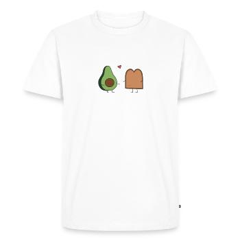 Avocado + toast - Men's Premium Organic T-Shirt - white - Front - Nico (187cm)