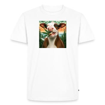 COW COOL - T-shirt Premium bio Homme - blanc - Devant - Nico (187cm)