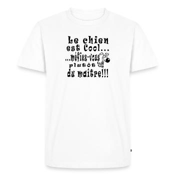 chien_cool_copie - T-shirt Premium bio Homme - blanc - Devant - Nico (187cm)