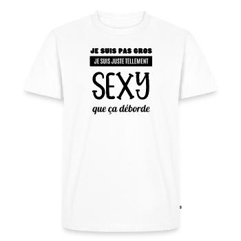 je suis pas gros - T-shirt Premium bio Homme - blanc - Devant - Nico (187cm)
