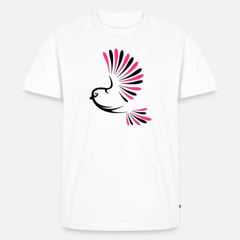 bird_2 - Männer Premium Bio T-Shirt - Weiß