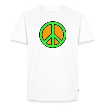Peace - Men's Premium Organic T-Shirt - white - Front - Nico (187cm)