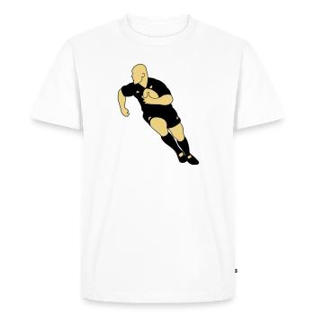 rugby - T-shirt Premium bio Homme - blanc - Devant - Nico (187cm)