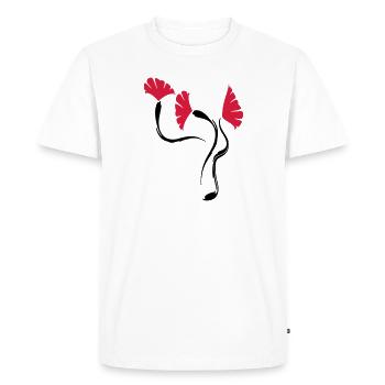 poppies_flowers - Men's Premium Organic T-Shirt - white - Front - Nico (187cm)