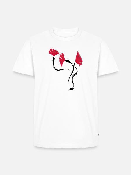 poppies_flowers - Men's Premium Organic T-Shirt - white