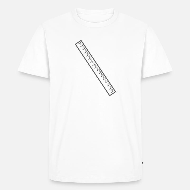 righello - Maglietta ecologica premium da uomo - bianco