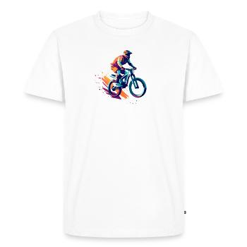Conception de VTT - T-shirt Premium bio Homme - blanc - Devant - Nico (187cm)