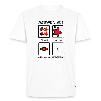 2541614 122757476 art - T-shirt Premium bio Homme - blanc - Devant - Nico (187cm)