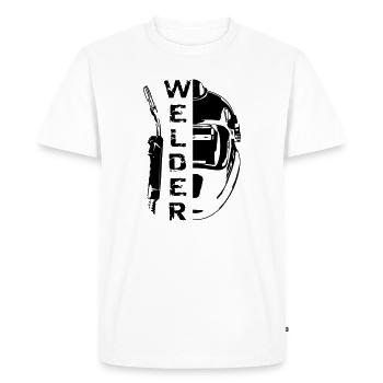 Soudeur Soudeur - T-shirt Premium bio Homme - blanc - Devant - Nico (187cm)