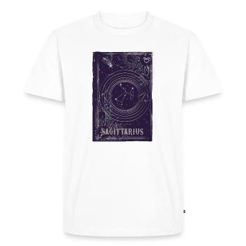 Sagittarius Circular Constellation - Men's Premium Organic T-Shirt - white - Front - Nico (187cm)