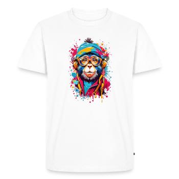Cool monkey - Men's Premium Organic T-Shirt - white - Front - Nico (187cm)