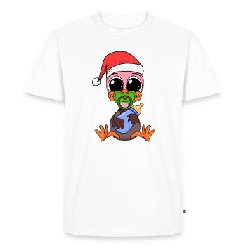 Autruche bébé Noël - T-shirt Premium bio Homme - blanc - Devant - Nico (187cm)