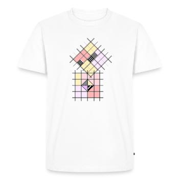 Forme géométrique - T-shirt Premium bio Homme - blanc - Devant - Nico (187cm)