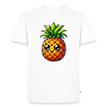 Ananas - T-shirt Premium bio Homme - blanc - Devant - Nico (187cm)