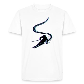 Fun on the slopes Winter sports Snow Winter skiers - Men's Premium Organic T-Shirt - white - Front - Nico (187cm)