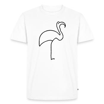 Flamingo - Men's Premium Organic T-Shirt - white - Front - Nico (187cm)