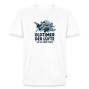 Oldtimer des cieux Ju52 - T-shirt Premium bio Homme - blanc - Devant - Nico (187cm)