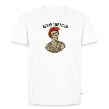 Buste ancien avec motif de protestation audacieux - T-shirt Premium bio Homme - blanc - Devant - Nico (187cm)